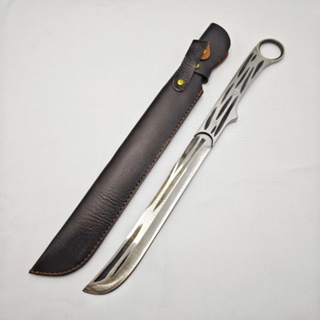 Faca Tanto Full Tang Forjado C/ bainha de couro Afiada Para Pesca Camping DK-5 CORTE ABSOLUTO em Oferta na Shopee