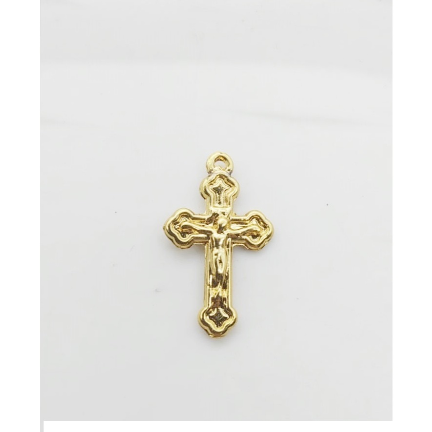 Cruz para terço pulseira - Banho Dourado cod 3050 em Oferta na Shopee