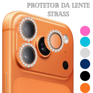 Película Protetor Da Câmera luxo Brilho Strass Para iPhone 17 Pro Max em Oferta na Shopee