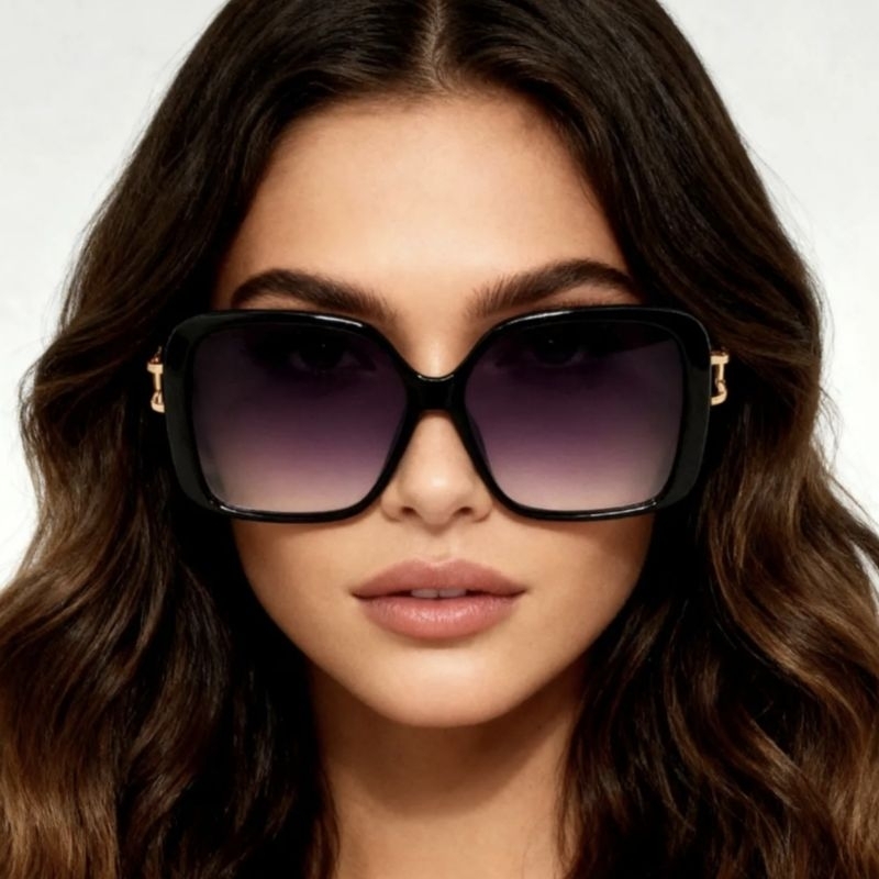 Óculos De Sol Feminino Quadrado uv 400 acetado em Oferta na Shopee