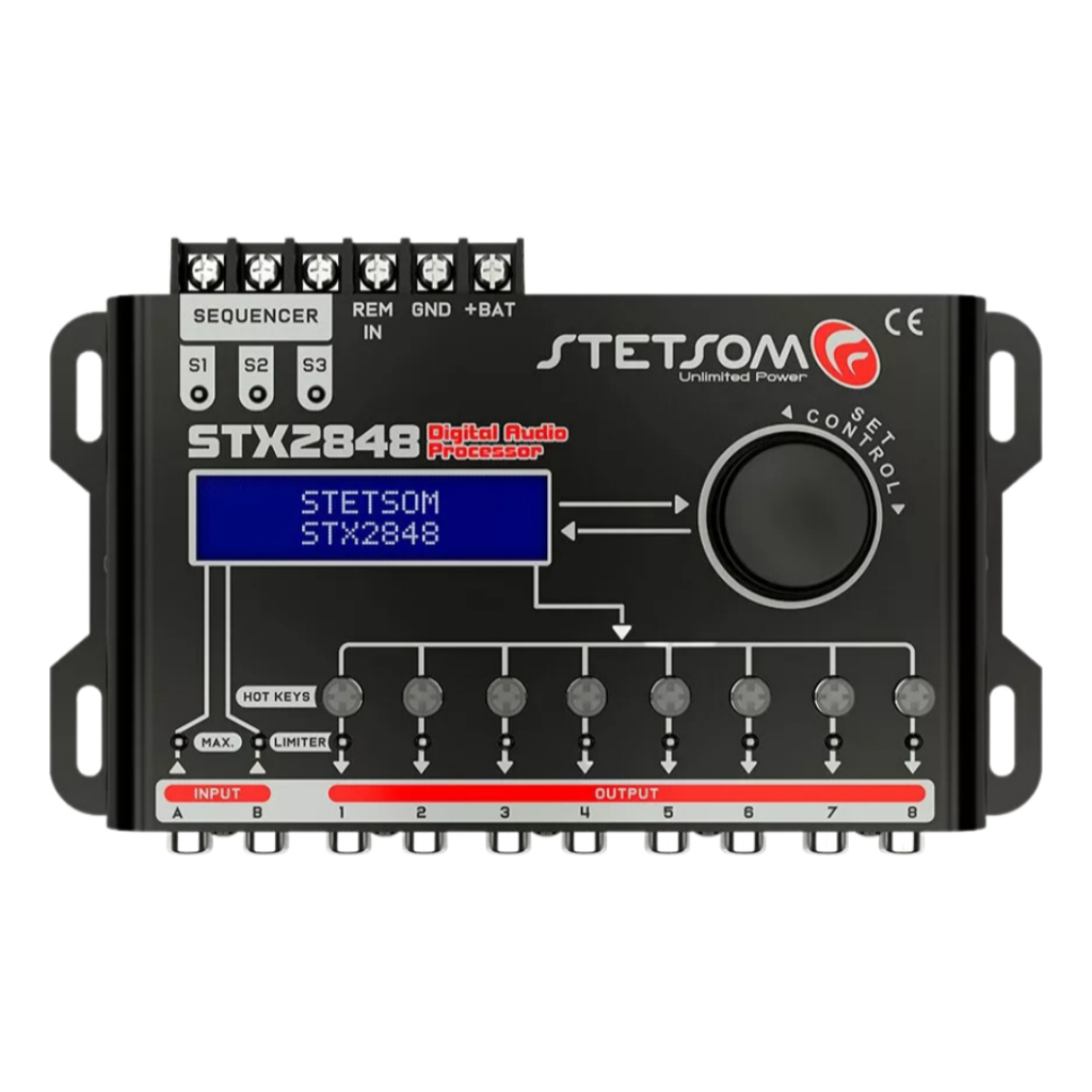 Processador De Audio Stx2848 Digital 8 Canais Stetsom em Oferta na Shopee