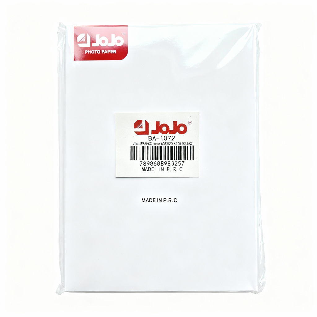 60x folhas Vinil BRANCO Adesivo JOJO A4 Matte 60 Folhas