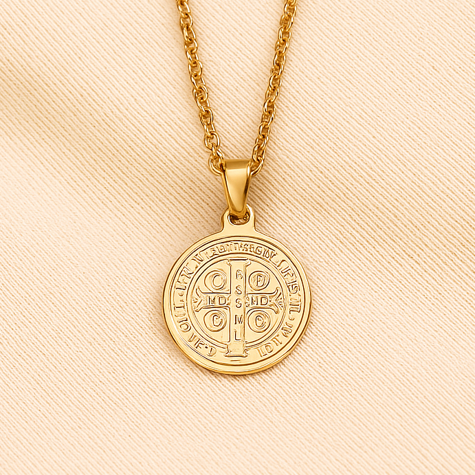 Colar São Bento - Banhado a Ouro 18K em Oferta na Shopee