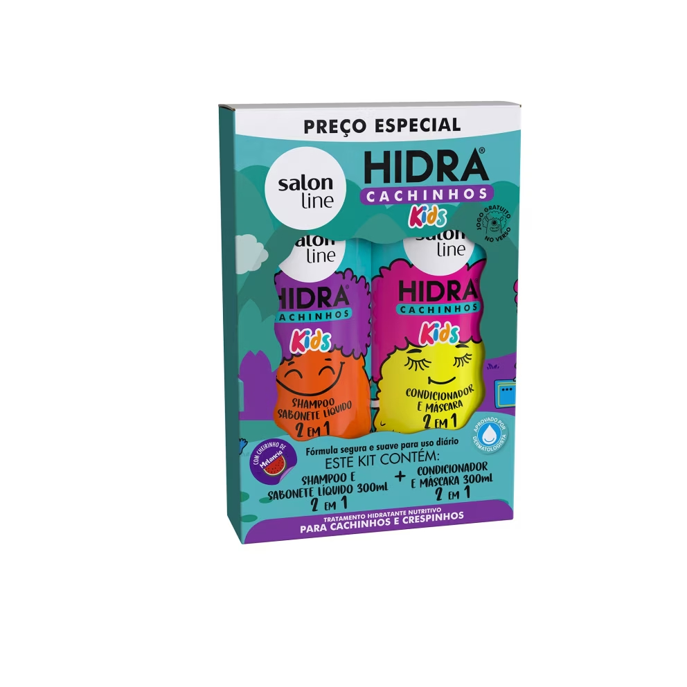Shampoo Cabelo e Corpo e Condicionador Salon LIne Hidra Kids 300ml - Escolher