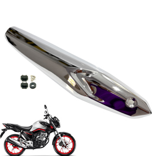 Protetor De Escapamento Titan 160 Fan Start 160 2016 a 2024 Cromado Mais Kit De Montagem em Oferta na Shopee
