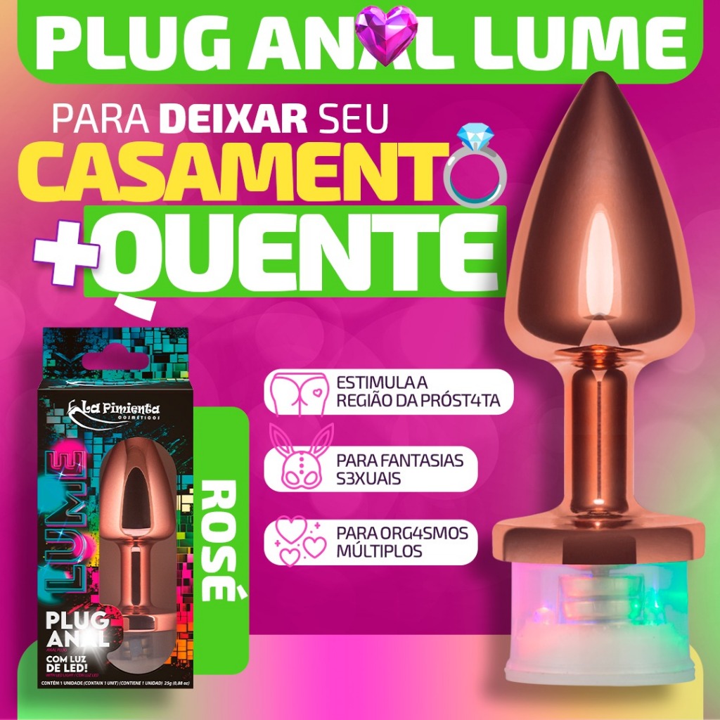 PLUG ANAL COM LED QUE MISTURA TESÃO, ESTILO E FETICHE em Oferta na Shopee