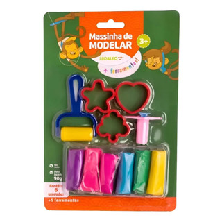Massinha De Modelar 6 Cores Com Molde Forminhas Para Brincar Kit De Massinha Leo Leo