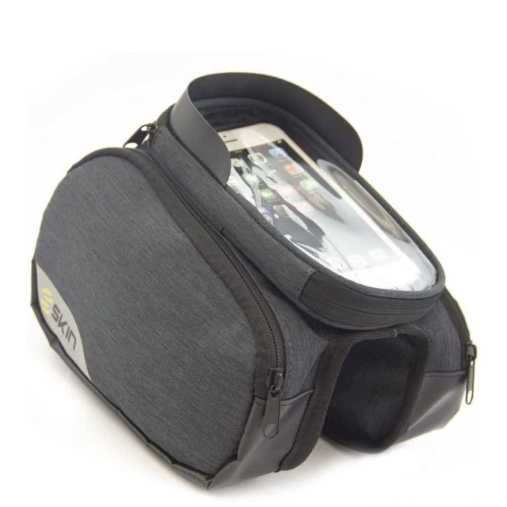 Bolsa Celular Alforge P/ Quadro Bicicleta Skin Touch Cinza - Preto em Oferta na Shopee