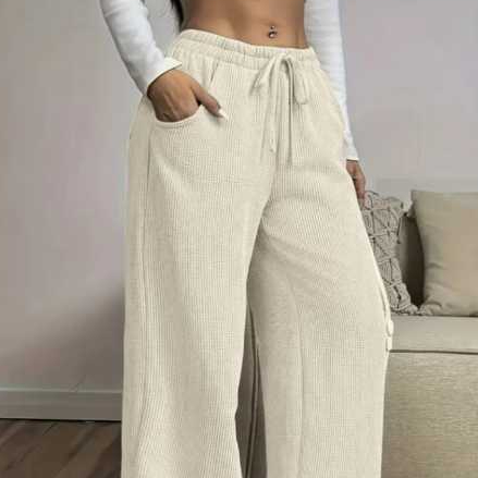 Calça Feminina Pantalona Tecido Anarruga Importada com Bolsos Tendência em Oferta na Shopee