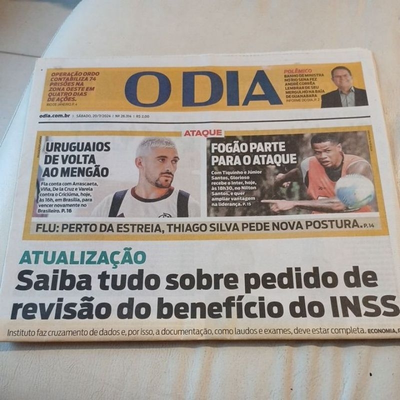 jornal o dia arrascaeta tiquinho João lucas marquesine Yasmin brunet
