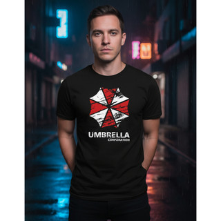 Camiseta Blusa Cosplay Resident Evil Umbrella Corporation Algodão