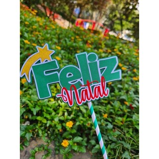 Topo Personalizado/Topo de Bolo de Natal/Decoração Natal/Topo Feliz Natal/Feliz Natal/Natal/Topo de Bolo