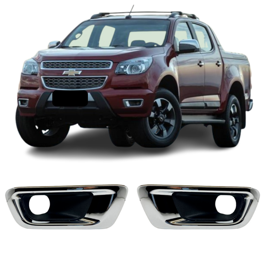 Moldura  Milha Cromada S10 2012 A 2015 em Oferta na Shopee