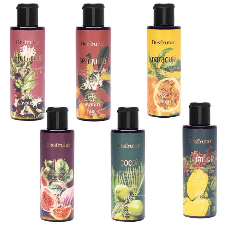 Gel Antisséptico para as Mãos 55 g – Linha Desfrutar Avatim (Todas as Fragrâncias)