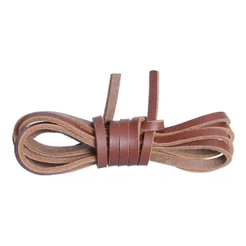 Cadarço Tento Couro 150cm Docksider, Vindo De Franca, Marrom, Alta Qualidade, para sapatos botas bijuterias e afins