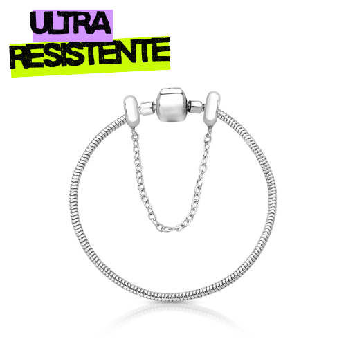 Trava de Segurança Reforçada Para Pulseira Berloque Aço Inox Resistente NÃO ESTOURA Protege Segura
