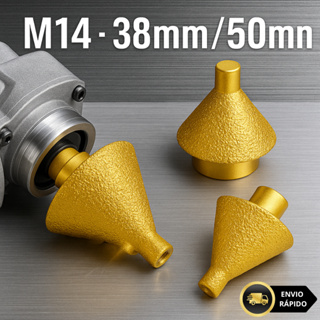 Broca de Chanfrar Diamantada M14 Serra Furo Cerâmico Cônica 38mm/50mm em Oferta na Shopee