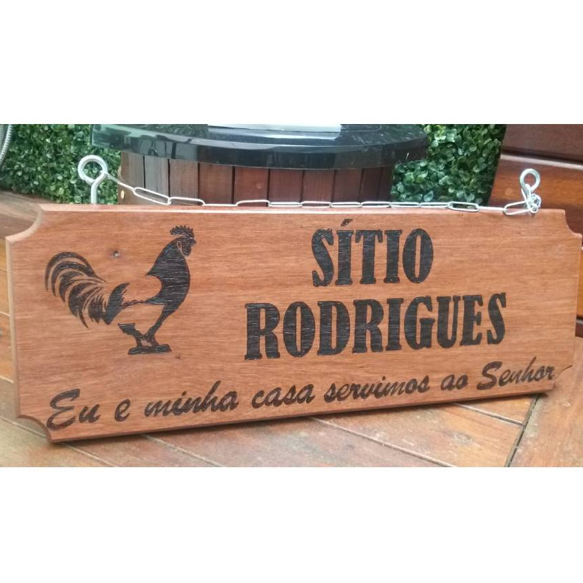 Placa Decorativa Pendurar Madeira Maciça Rústica Chácaras  Sítios Fazenda  Espaço Gourmet