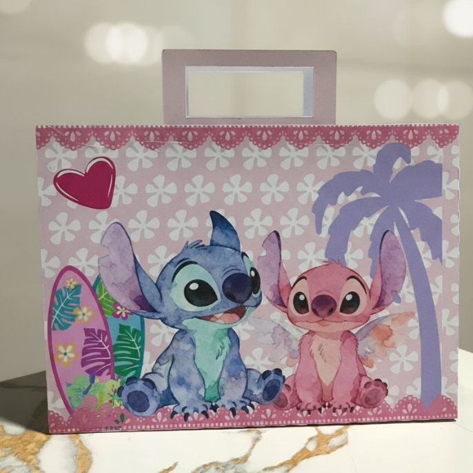 Kit Sacola personalizada Stitch 19x14- Lembrancinhas personalizadas Stitch Caixinhas personalizadas