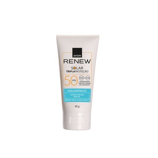 Protetor Solar Renew FPS 50 com Ácido Hialurônico 40g | Antissinais, Toque Seco e Alta Proteção ☀️💧