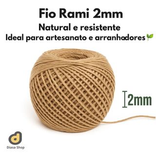 Corda de Sisal Rami 2mm Natural — 100 Gramas  | Multiuso, Resistente e Ecológica