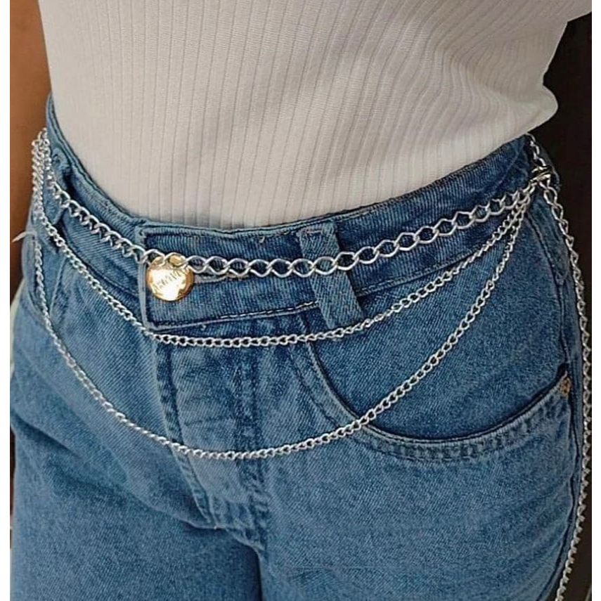 Cinto de Corrente Dourada Metal Fashion Moda Luxo Fashion Tendencia/ Plus Size em Oferta na Shopee