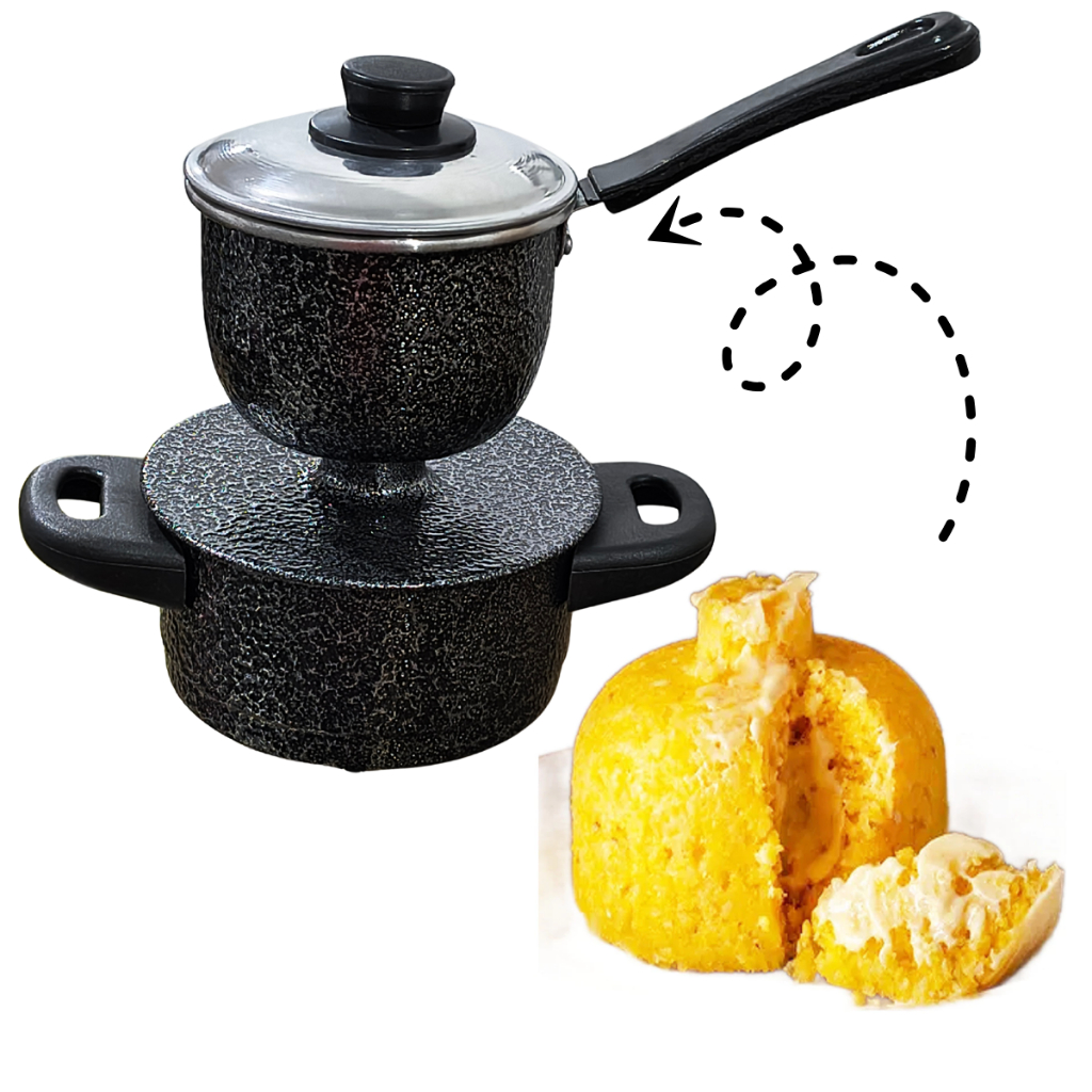 Cuscuzeira individual Mini Cuscuzeira Paulistinha Cuscuzeira A Vapor