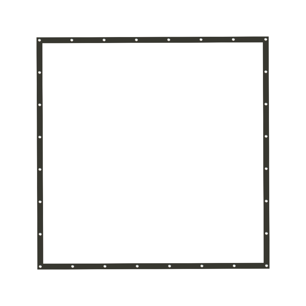 Telão De Lona Branca Fosca Para Projeção Datashows Com Ilhos e Bordas Pretas