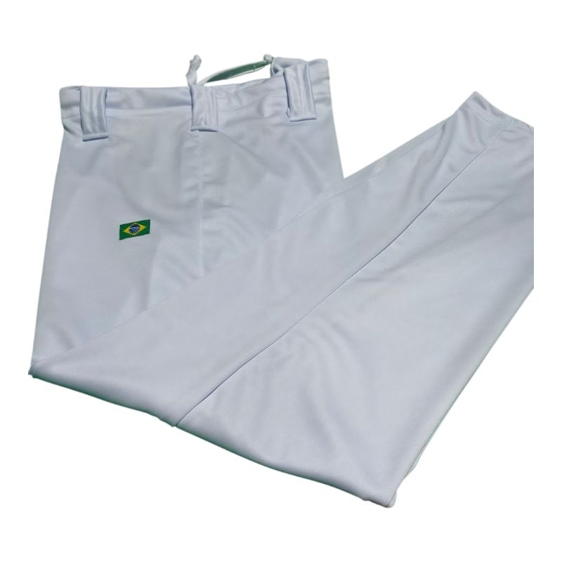 Abadá de Capoeira Calça Tradicional sem elástico com Bandeira do Brasil  infantil e adulto do tamanho 02 ao G4 em Oferta na Shopee