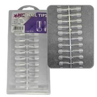 Kit 240 Unhas Postiça Soft Gel Transparente Flexível BAILARINA QUADRADA M&C em Oferta na Shopee