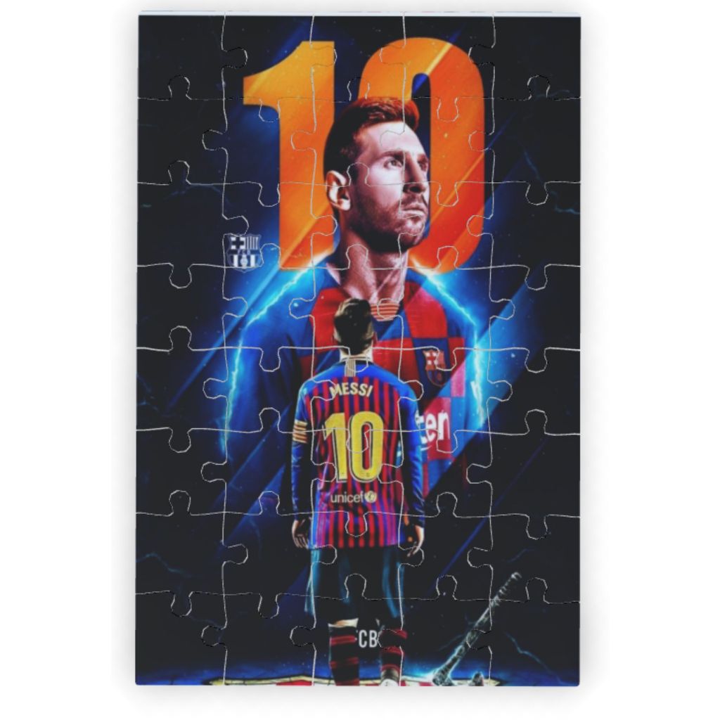 Quebra Cabeça 60 peças personalizado Lionel Messi Barcelona