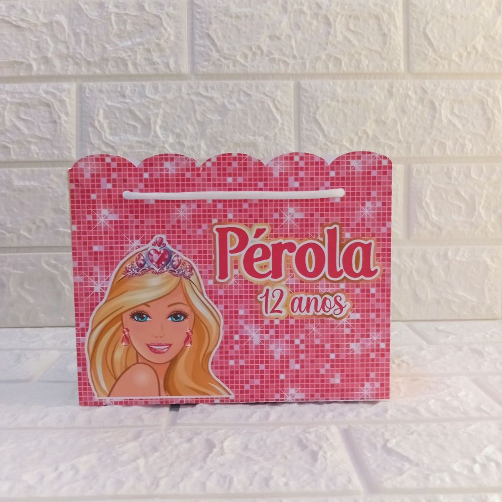 Sacolinha Surpresa Barbie Personalizada - Lembrancinhas Personalizada - Festa Infantil - Festa de Aniversário
