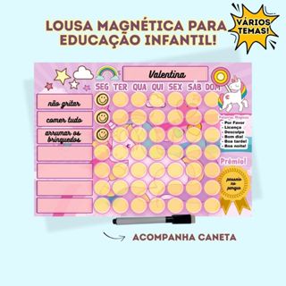 Quadro De Incentivo/Tarefas Magnético Lousa Ímã de Geladeira com Caneta 30x21cm Vários Temas em Oferta na Shopee