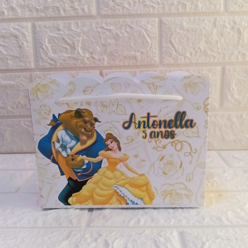 Sacolinha Surpresa Bela e a Fera Personalizada - Lembrancinhas Personalizada - Festa Infantil - Festa de Aniversário