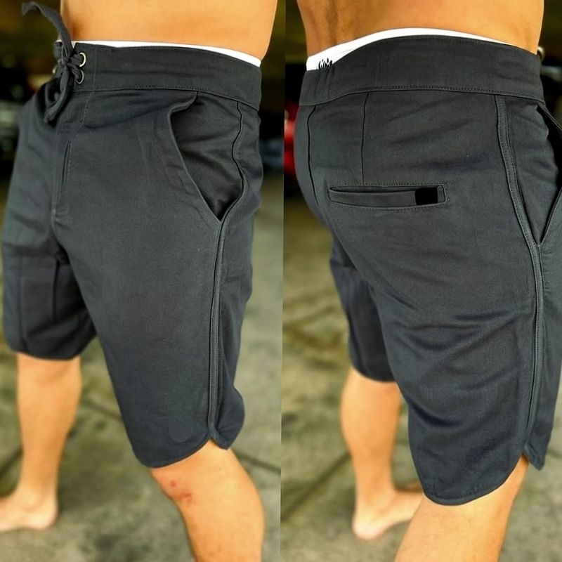 Bermuda Casual Masculina Sarja Diferenciada em Oferta na Shopee