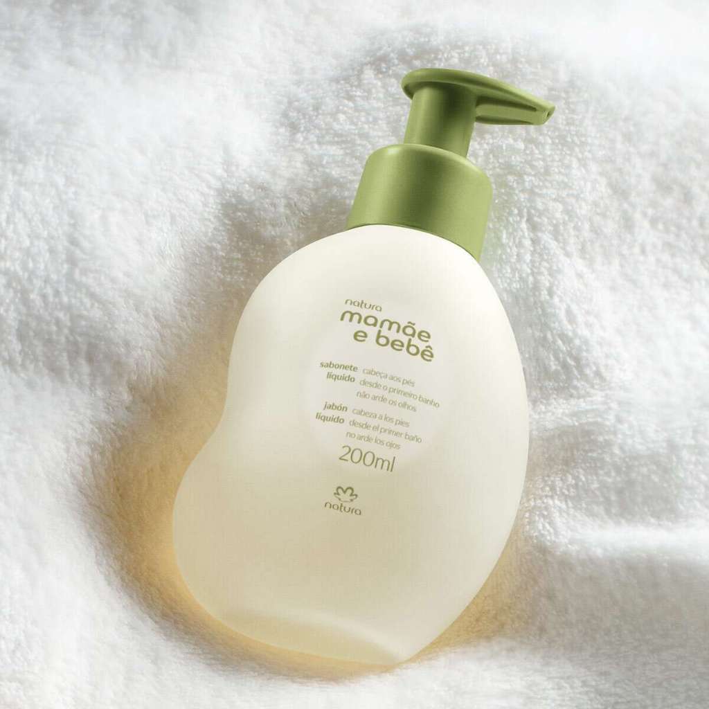Sabonete Líquido da Cabeça aos Pés Mamãe e Bebê Natura | Vegano, Suave e Hipoalergênico 🍼🌿