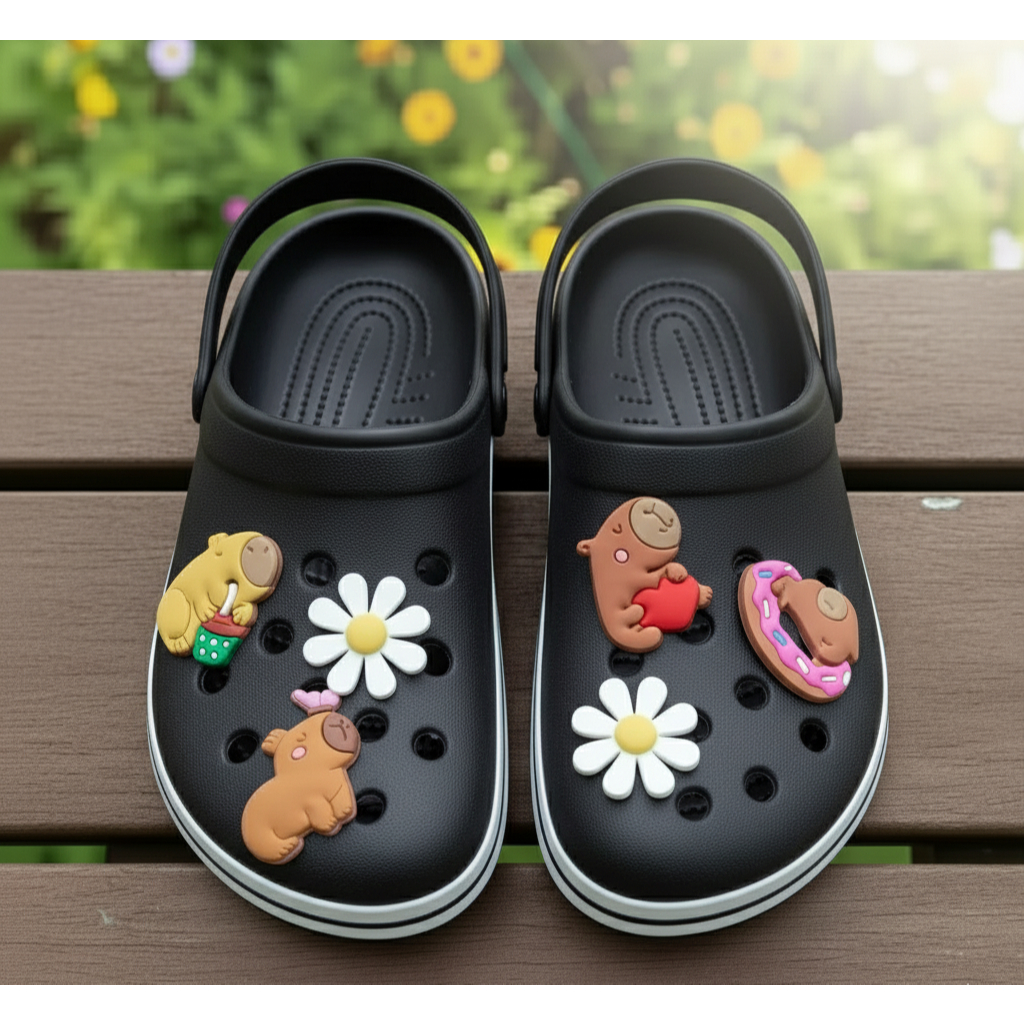 Sandalia Babuche Fachetado Capivara Adulto e Infantil Leve Confortável  6 Bottons Grátis nota fiscal em Oferta na Shopee