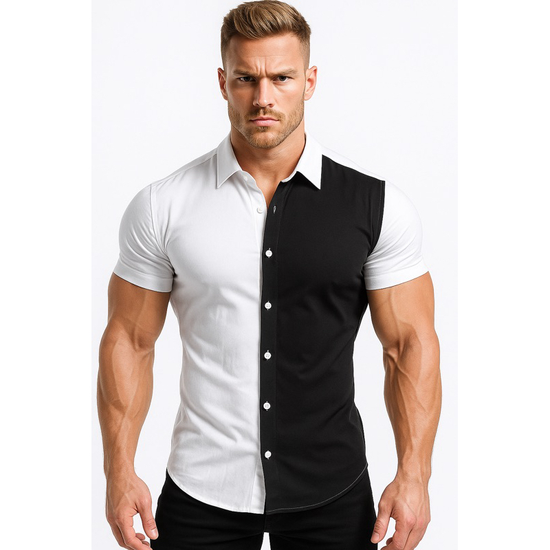 Camisa social manga curta slim Masculina  viscolinho Alta Qualidade estilosa confortavel verao