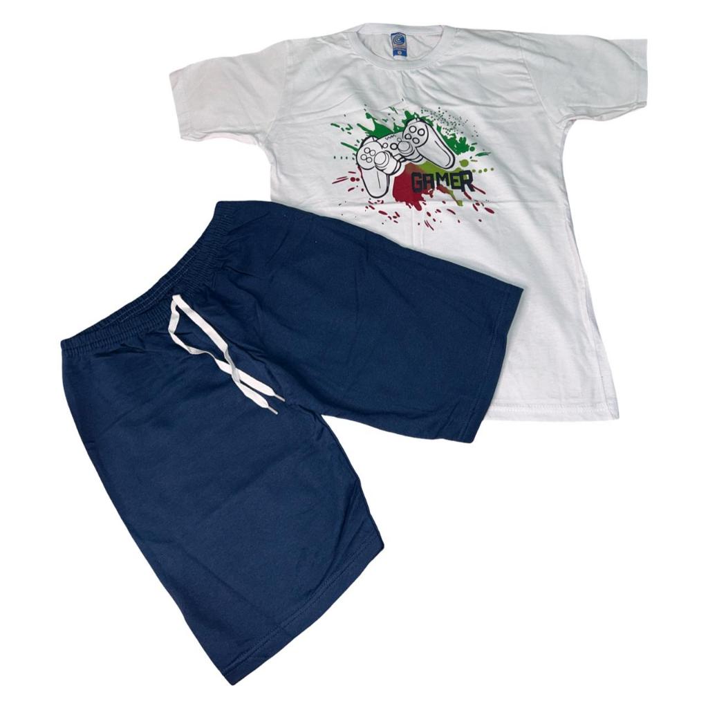 Conjunto  masculino - Juvenil -  camiseta + bermuda -Tamanho: 16