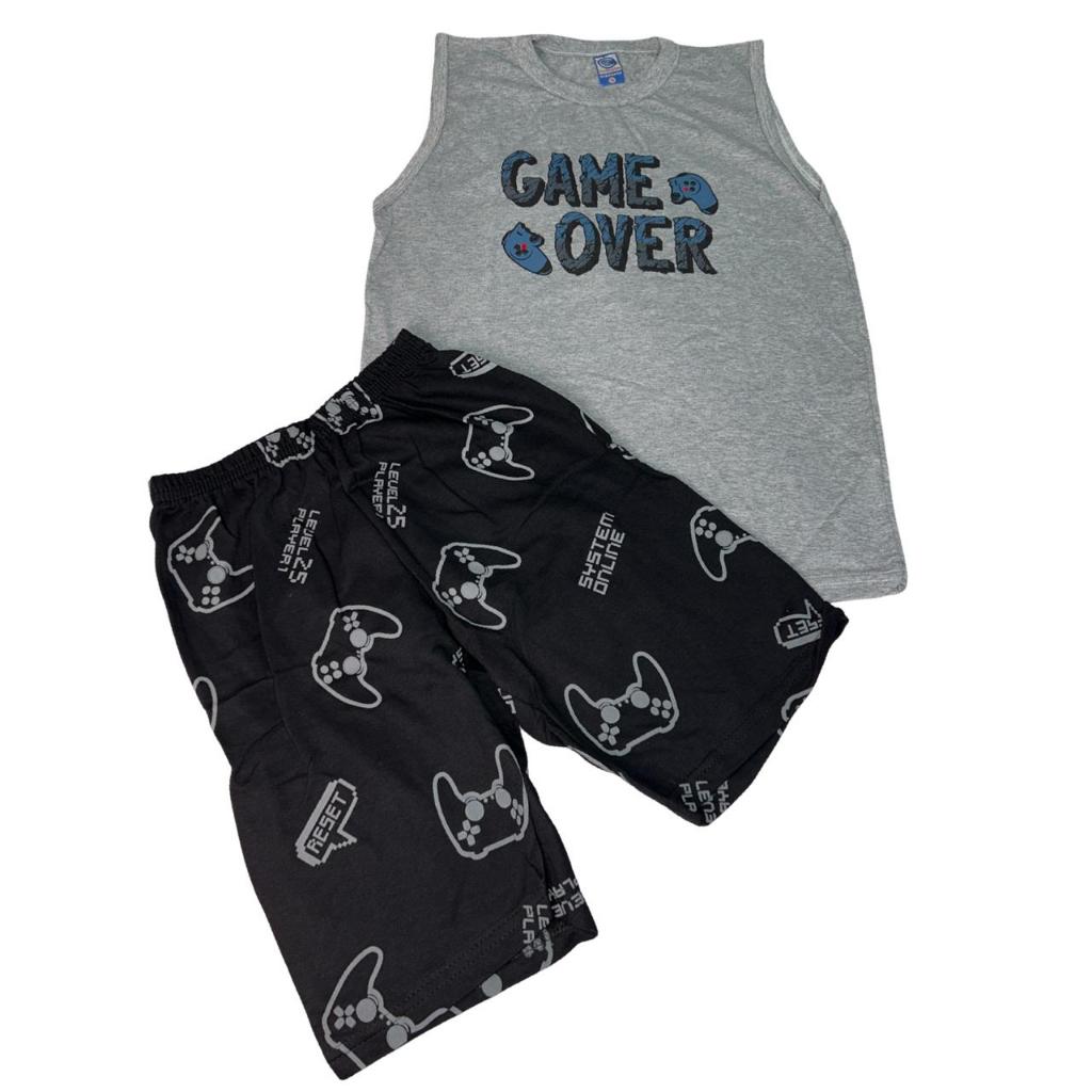 Conjunto  masculino - Juvenil -  camiseta + bermuda -Tamanho: 16
