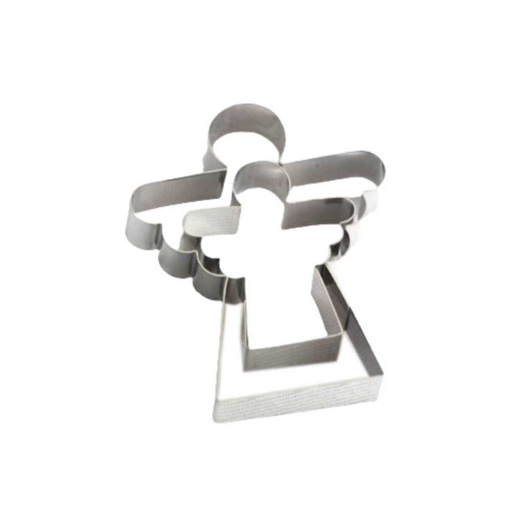 Aro Cortador Pettit Four Anjo Natal 2 Peças Inox Roldan