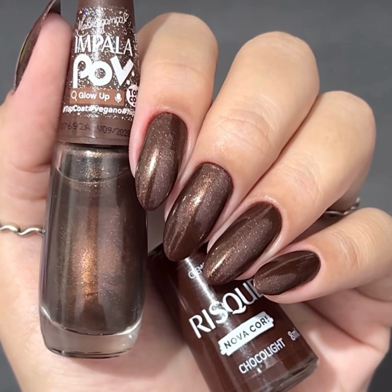 Kit 2 Esmalte Impala Pov Glow Up e Risque Chocolight em Oferta na Shopee