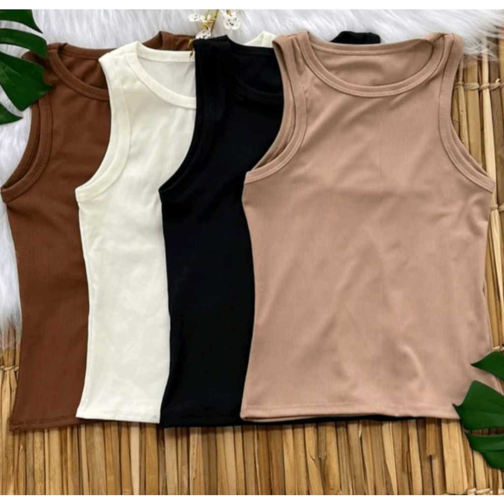 REGATA FEMININA CANELADA RIBANA ALGODÃO BLUSINHA REGATINHA VERÃO MODA BASICA CASUAL CONFORTAVEL