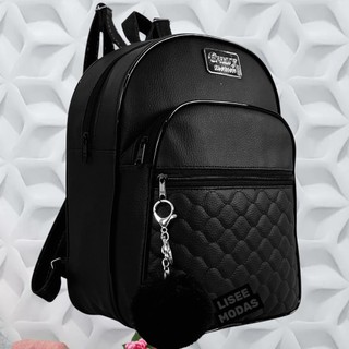 Bolsas Mochila Feminina Reforçada Bolso Frontal Grande Modinha Escolar Linda Faculdade Pa…