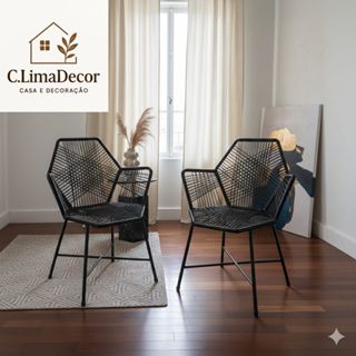 kit 2 cadeiras tropicalia fibra sintetica em Oferta na Shopee