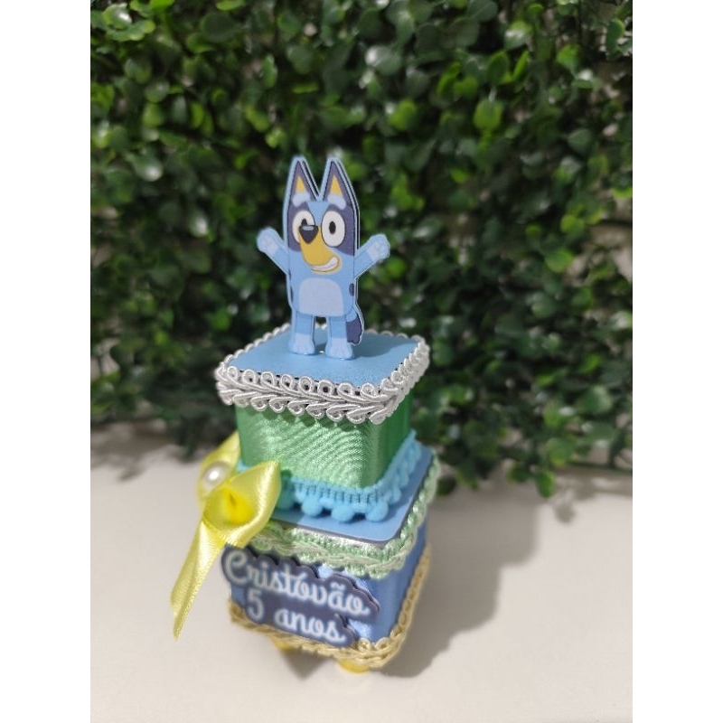 5 UNIDADES LEMBRANCINHAS BLUEY, PERSONALIZADOS, CAIXA ACRÍLICA DUPLA, PERSONALIZADAS