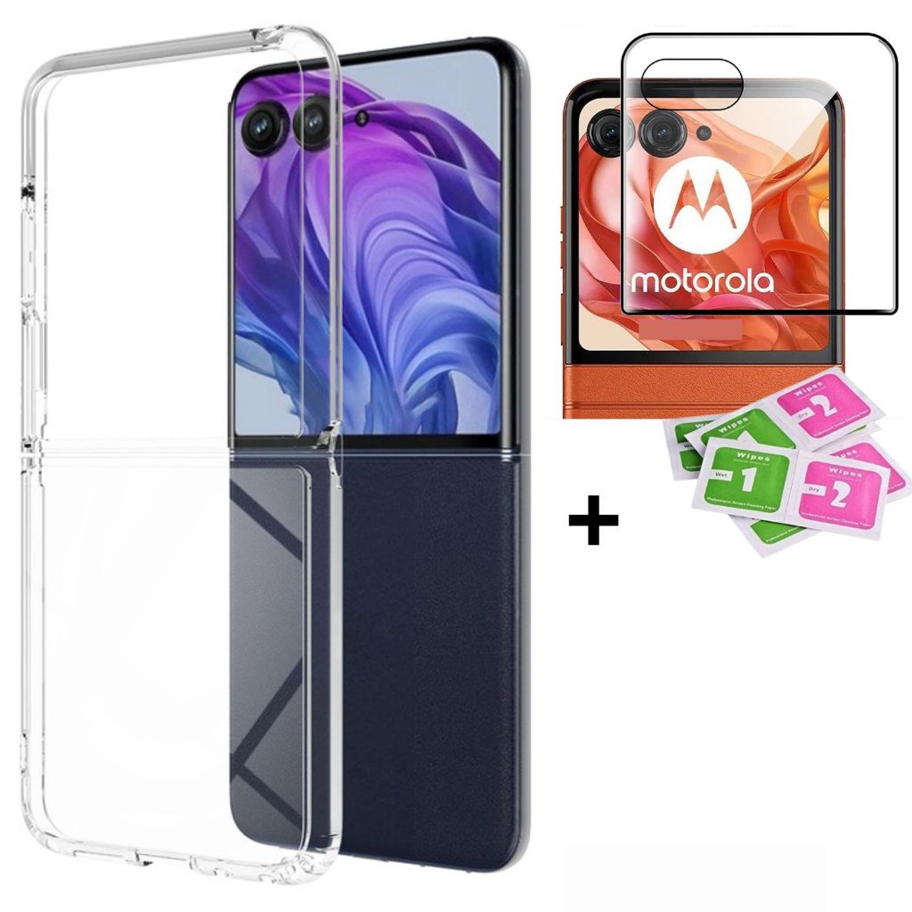 Capinha Capa Para Motorola Razr 60 Ultra + Película Tela Vidro Case Protetor Pel
