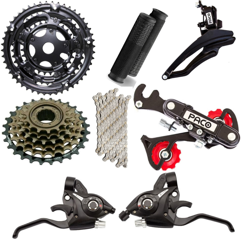 Kit Relação de 21 Marcha Trocador Rapidfire 7v Cambio Catraca Corrente 6 e 7v para Bike Bicicleta Mtb Promoção