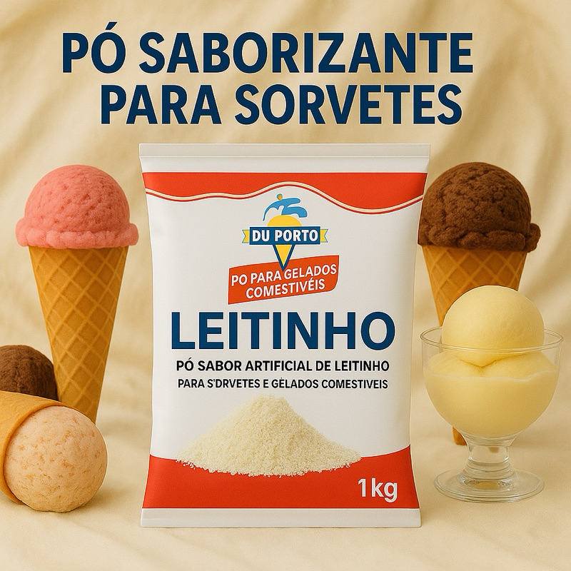 Pó para Sorvete Leitinho Du Porto 100G e LEITINHO 1KG– Base para Sorvetes e Gelados Comestíveis em Oferta na Shopee