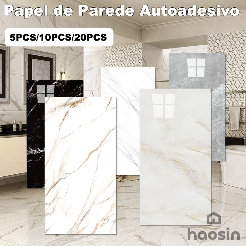 haosin 10/20PCS Alívio Lavável Da Placa Adesiva Parede Autocolante 3D Porcelanato 30 cm x 60 cm Cobrindo 2.7/3.6m²